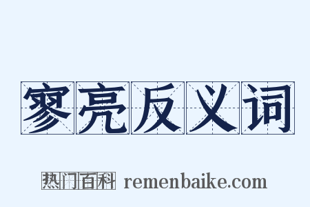 寥亮反义词是什么意思的图片